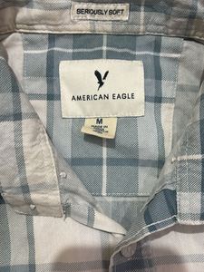 American Eagle Plaid Button-Up Shirt