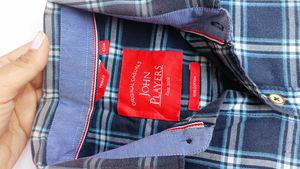 Men's Blue Plaid Casual Shirt