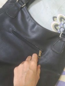 Chic Black Textured Handbag