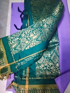 Festive Saree With Stitched Blouse