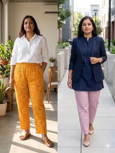 Ethnic Printed Palazzo Pants Set