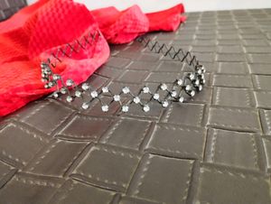 Black Beaded Classy Hair Band For Girls