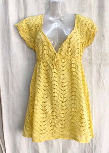 Boho Eyelet Mini Dress