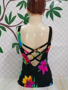 (600)Floral Print Swimsuit