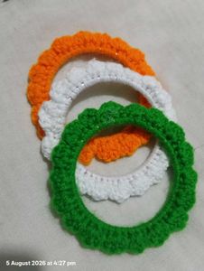 Handmade Tricolor Bangles Set