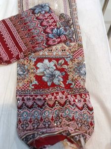 Embellished dress material with Dupatta