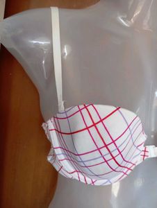 Plaid Strapless Bra