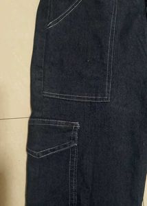 Dark Wash Cargo Jeans