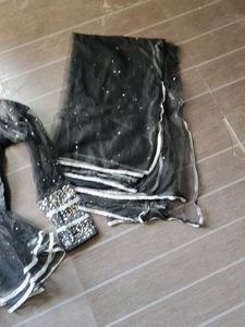 black lehenga choli and dupatta set