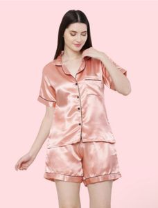 Satin Pajama Set top and bottom