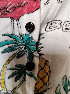 Cropped Tropical Shirt