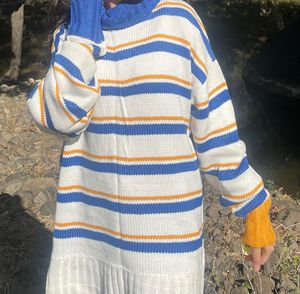 Striped Turtleneck Sweater