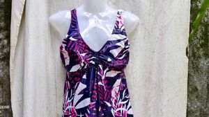 Tropical Print Bikini Top