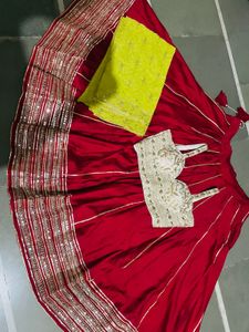 Navratri Style Red Lehenga Set