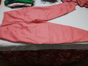 Embroidered Peach Kurta set