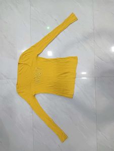 Yellow Knit Top