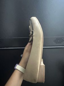 Comfortable Tan Loafers with Black Accent