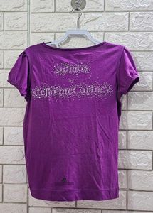 Adidas Purple Puff Sleeve T-Shirt
