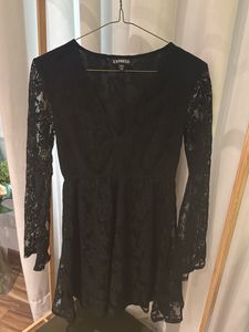 Elegant Black Lace Dress EXPRESS US