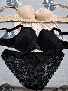 combo Of Four Imported Fabric Bra N Panty