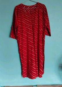 Red Ethnic Kurti elegant for women straight
