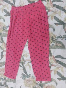 Pink Floral Print cotton lower