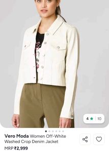 Vero moda Cream Denim Jacket