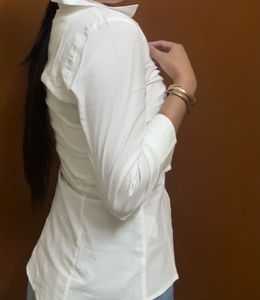 Classic White Button-Up Shirt