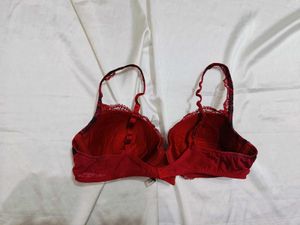🇳🇿💫🎀Red Floral Lace Bra