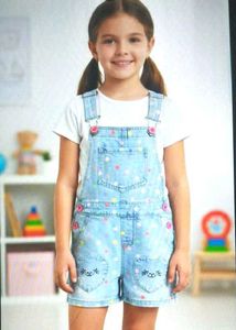 Cute Polka Dot Denim Overalls with Cat Pockets