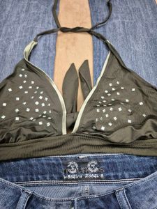 green halter neck bikini top~◇