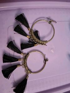 Tassel Hoop Earrings - Statement Jewelry