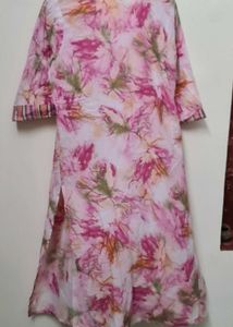 Pretty Pink Floral Print Kurta