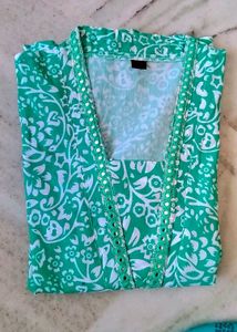 💚🩵 Embroidery Green Kurta