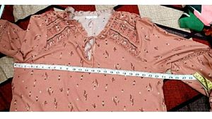 Branded Top With Pretty Colour N Beautiful Sleeves... Suitable For Summer