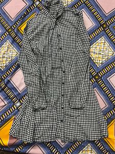 Gingham Button-Down Dress
