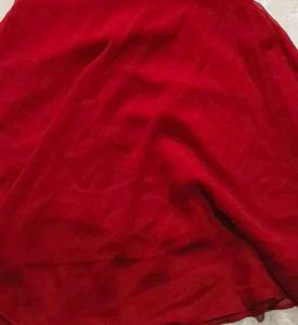 Elegant Red Flare Sleeve Dress