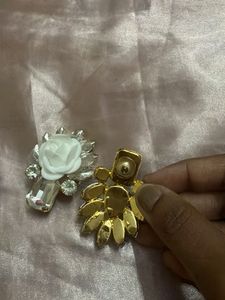 Elegant Floral Crystal Earrings