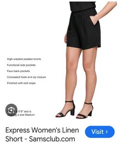Express Black High-Waisted Tailored Shorts