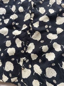 Chic Black Peplum Top &amp; Printed Skirt Set