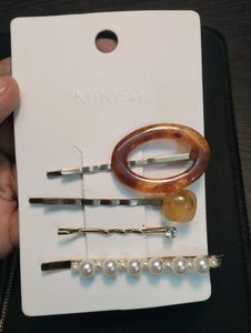 Miniso Hair Clip Set n cute dainty necklace