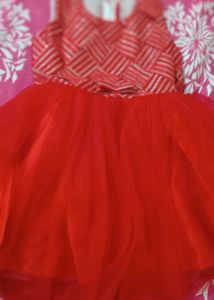Grab Fast🔑Beautiful Red frock for baby Girl