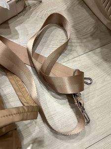 Chic Beige Nylon Tote Bag