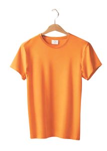 💥New Men's Premium Solid Cotton Orange T-shirt(M)