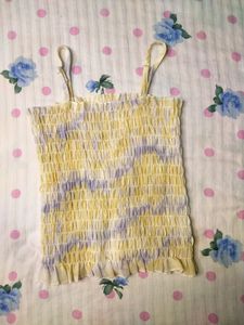 New Tube Top Yellow Crop