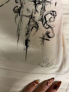 Y2K White Graphic Print tank