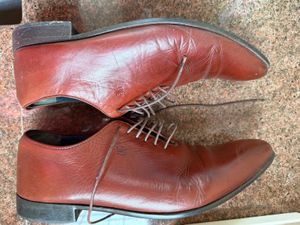 Louis Philippe Brown Leather Formal Shoes