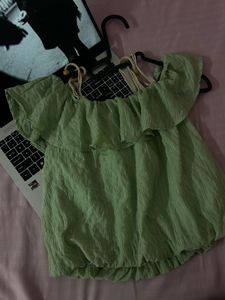 Cute Ruffled Off-Shoulder Top