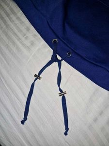 Blue Colorblock Zip Sweatshirt