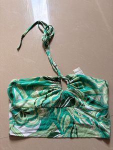 Grewn halter neck top